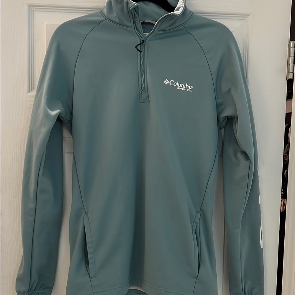 Columbia PFG Seafoam Green Half-Zip Pullover